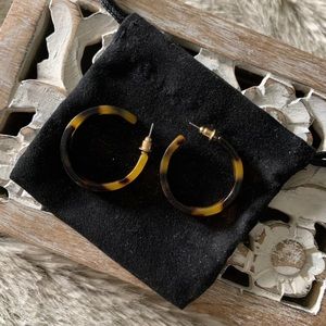 Tortoise Hoop Earrings